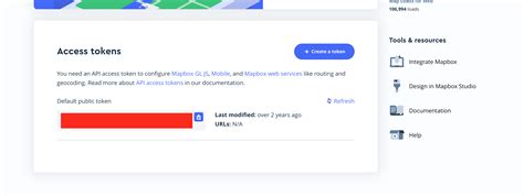 what is mapbox access token
