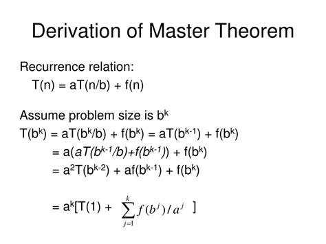 what is master method in recurrence relation