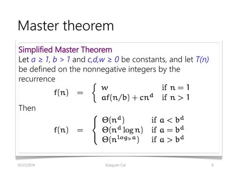 what is master theorem