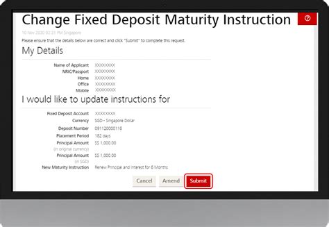 what is maturity instruction in fixed deposit