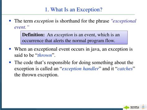 what is mean by exception