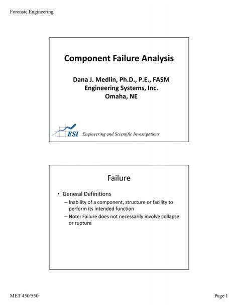 What Is Meant By Component Failure Analysis