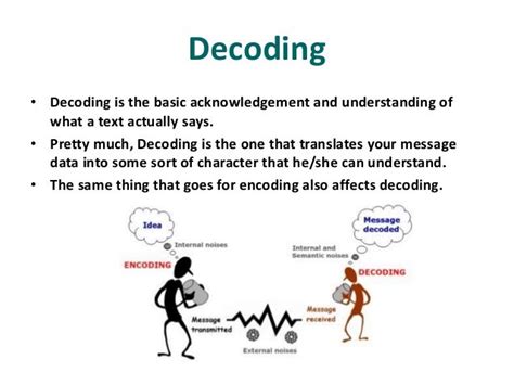 what is meant by encoding and decoding in communication