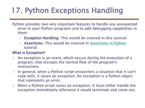 what is meant by exception handling in python