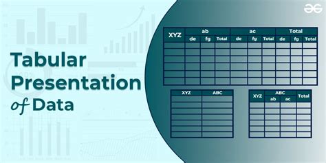 what is meant by tabular presentation of data