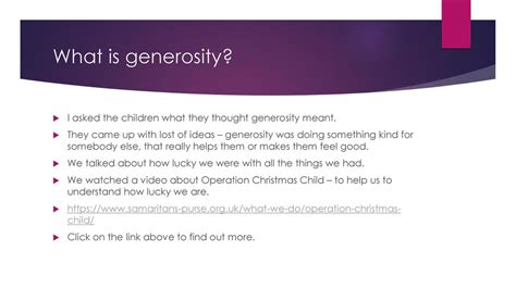 What Is Meant Generosity