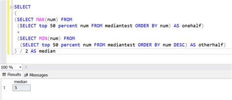 what is median in sql