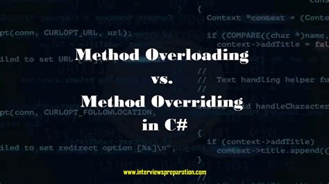 what is method overloading and method overriding in c#