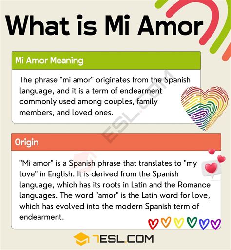 what is mi amor mean