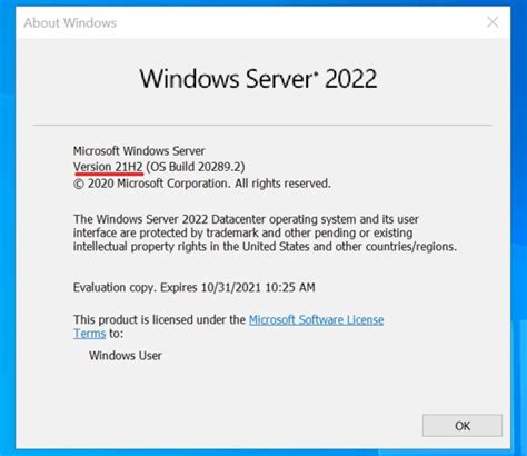 what is microsoft server operating system version 21h2