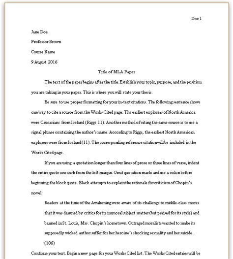 what is mla 8 format example