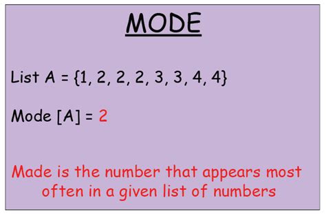 what is mode in mathematics with example