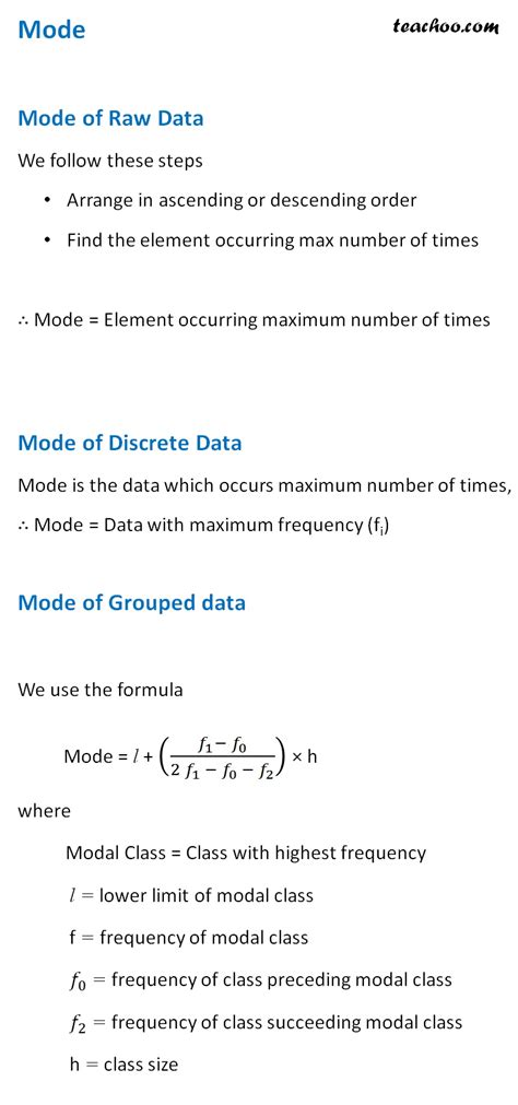 what is mode in statistics class 9