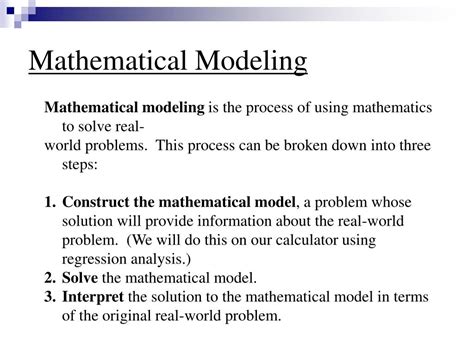 what is modelling in maths
