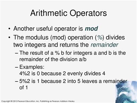 what is modulus arithmetic operator