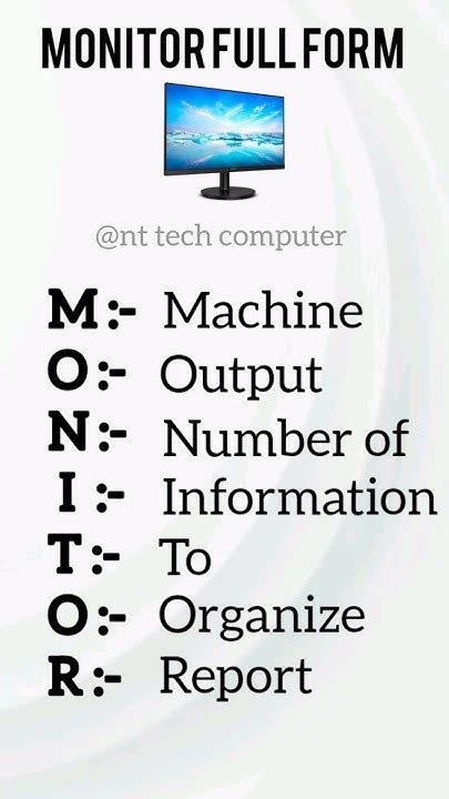What Is Monitor Full Form