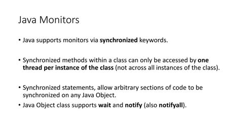 What Is Monitors In Java