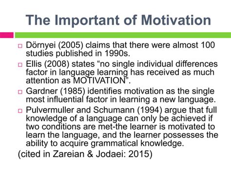what is motivation in second language acquisition