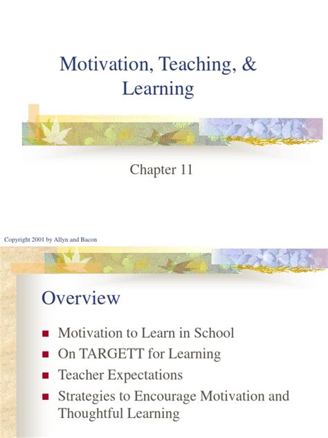 what is motivation in teaching and learning pdf