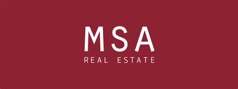 what is msa in real estate