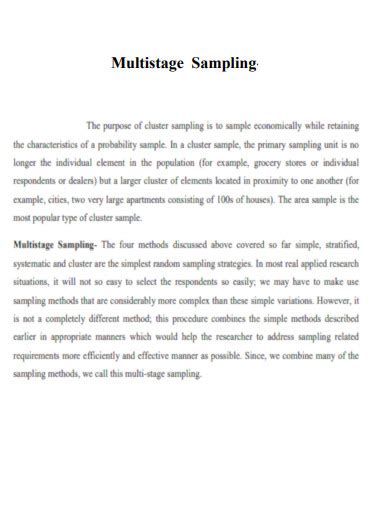 what is multi stage sampling pdf