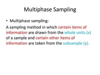 what is multiphase sampling