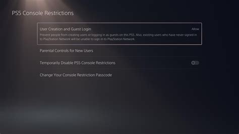 what is my console restriction passcode