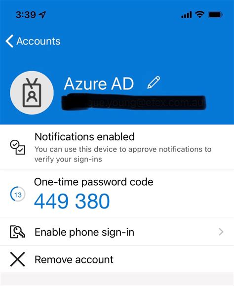what is my microsoft authenticator code