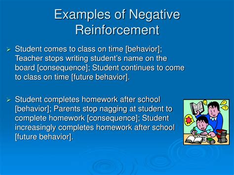 what is negative reinforcement in the classroom