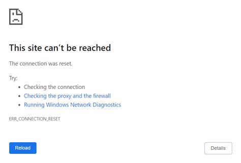 what is net err_connection_reset