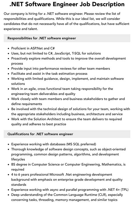 What Is Net Software Engineer