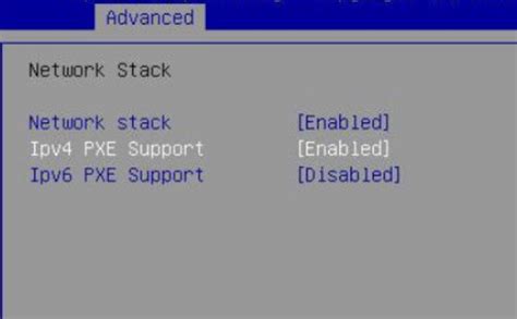 what is network stack in asus bios