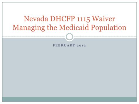 what is nevada dhcfp