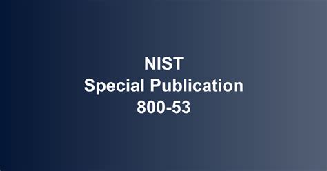 what is nist special publication 800-53