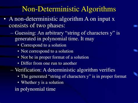 what is non deterministic algorithm explain with example
