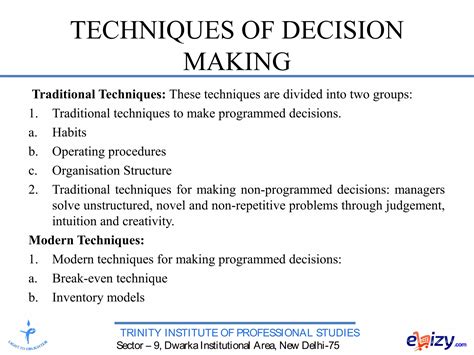 What Is Non Programmed Modern Techniques Of Decision Making