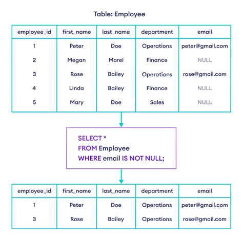 what is not null in sql server