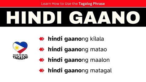 what is not really in tagalog