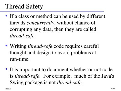 What Is Not Thread Safe In Java