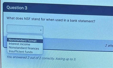 what is nsf stand for in banking