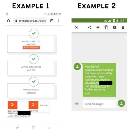 what is nsfas reference number example