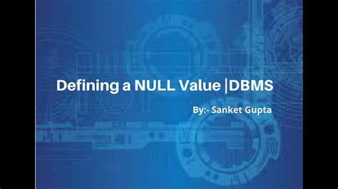 what is null value in dbms