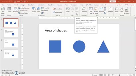 what is object action in powerpoint