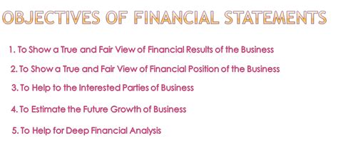 what is objective of financial statement