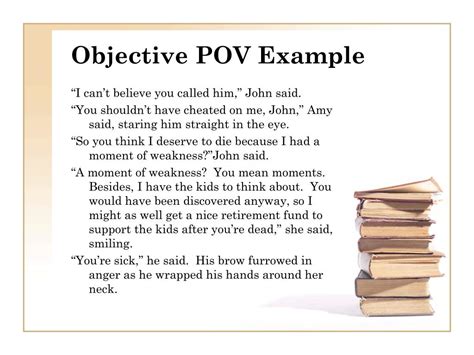 what is objective point of view example