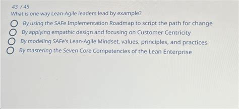 Latest What Is One Way Lean-Agile Leaders Lead By Example