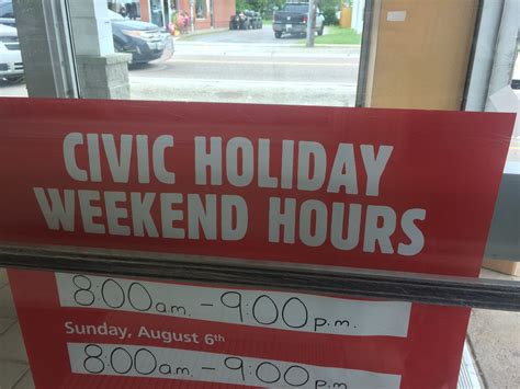 what is open on civic holiday