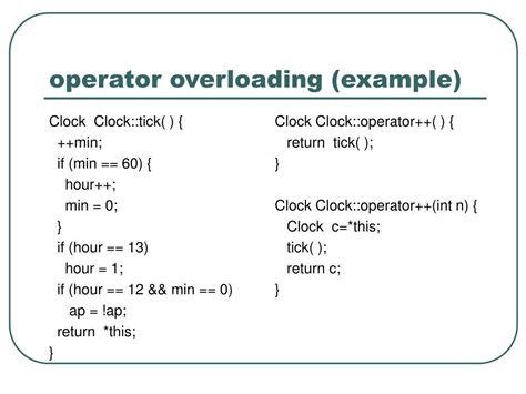 what is operator overloading explain with example program