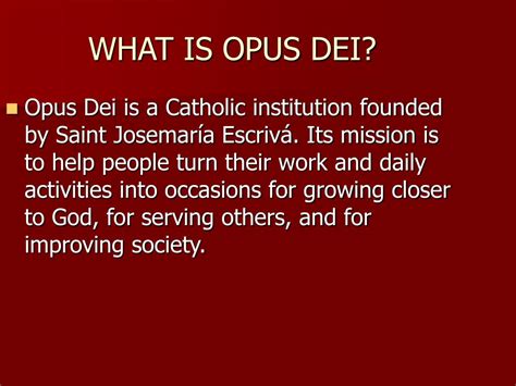 what is opus dei catholic