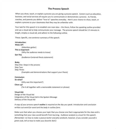 what is outline in speech writing process